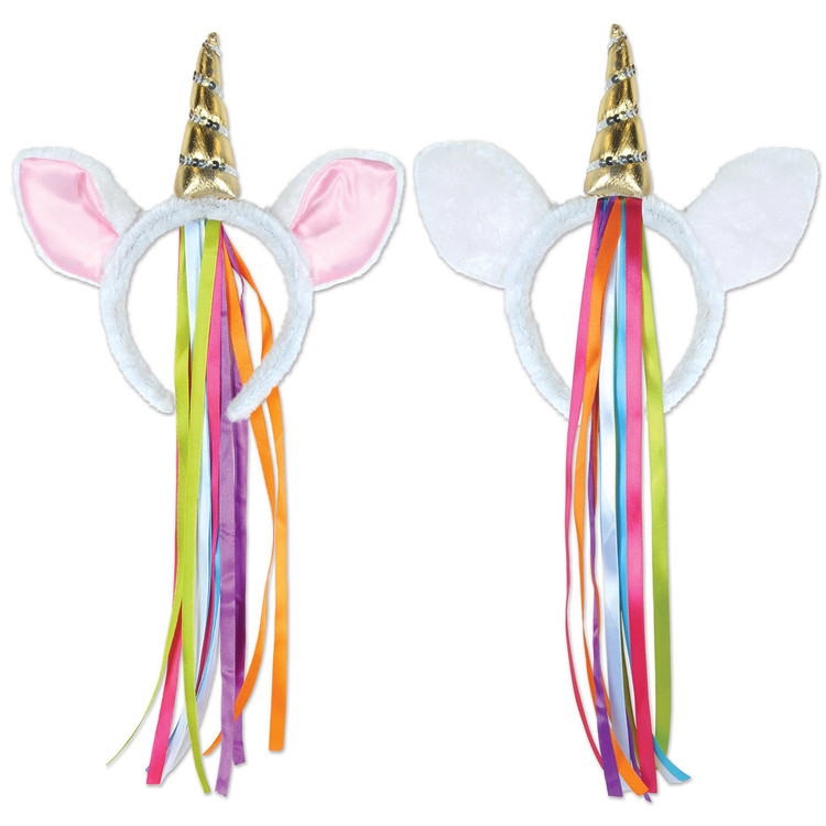 Unicorn Headband with Ribbons