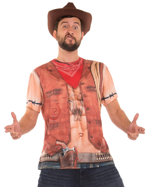 Cowboy T-Shirt Mens Costume