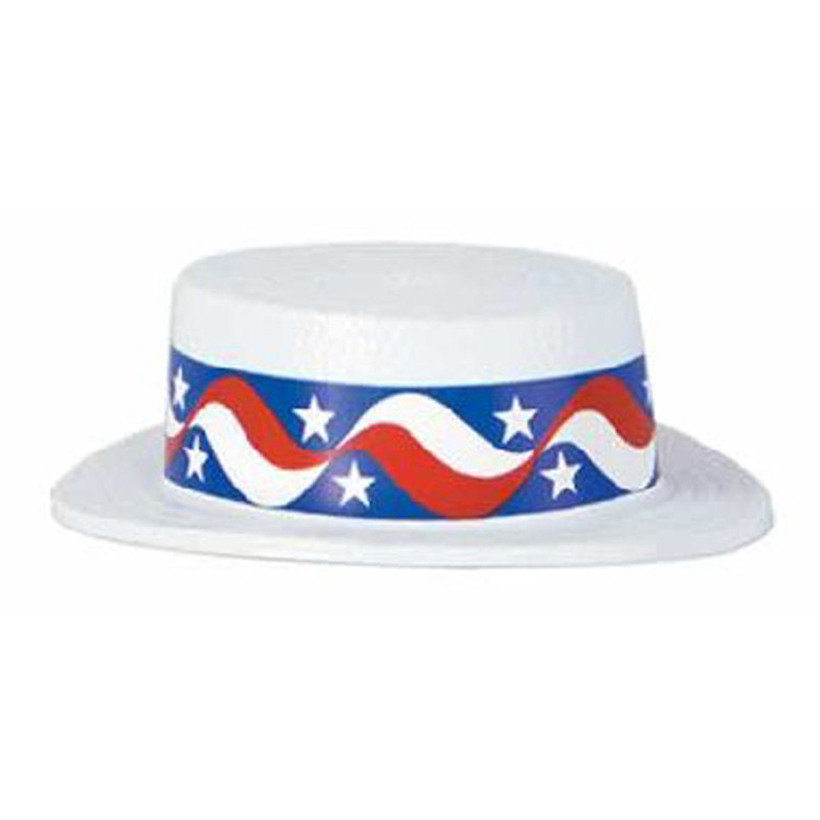 Boater Hat - Skimmer with Star Band