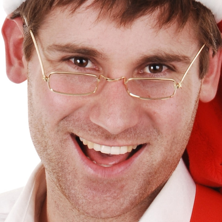 Santa Gold Glasses No Lenses