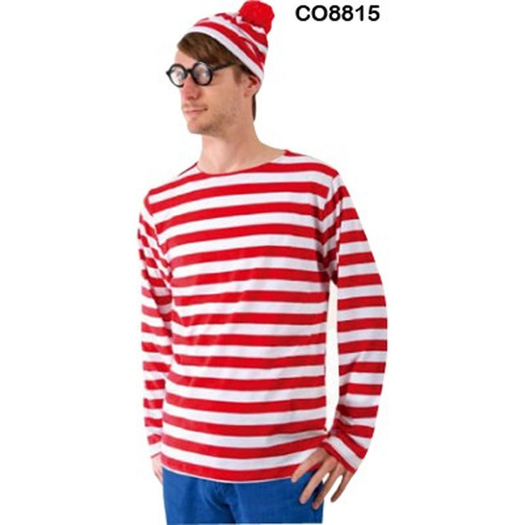 Where's Wally Waldo Mens Costume