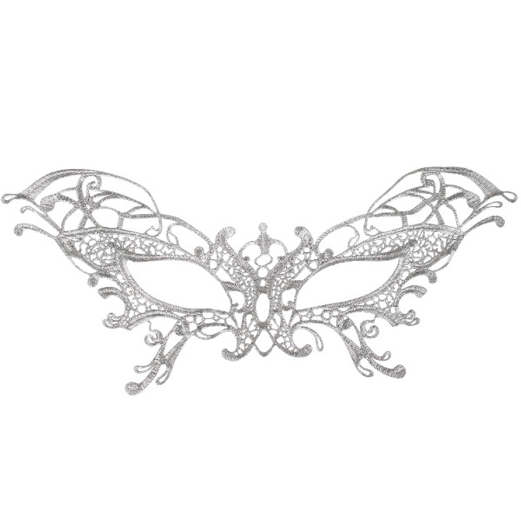 Serena Lace Eye Mask Silver