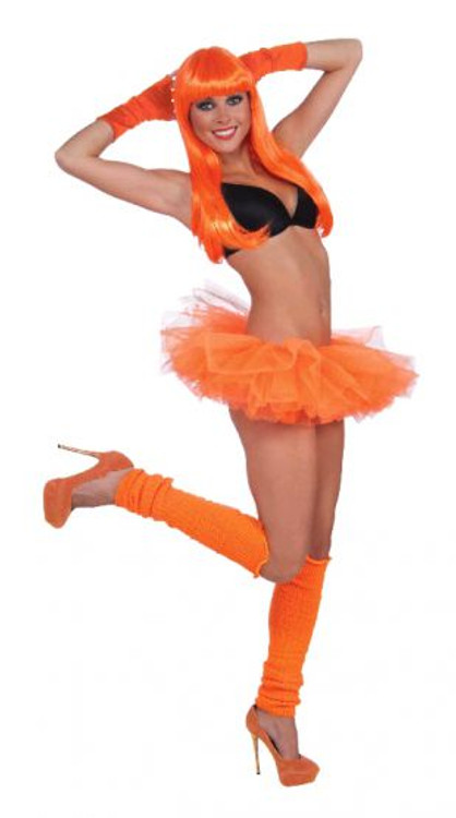 Petticoat Tutu Neon Orange Womens Costume