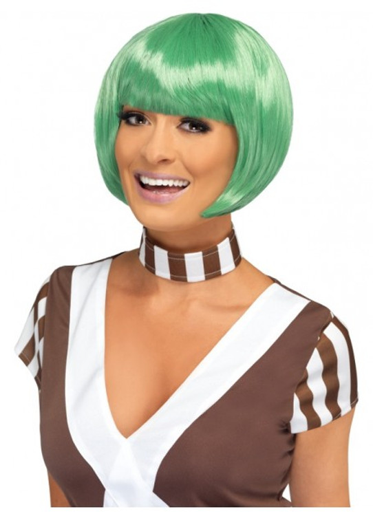 Willy Wonka - Oompa Loompa Candy Creator Green Bob Wig