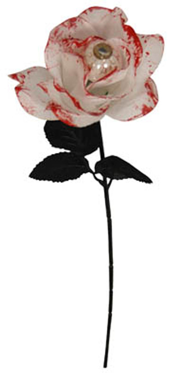 Halloween White Rose with Light Up Multi Colour Eye