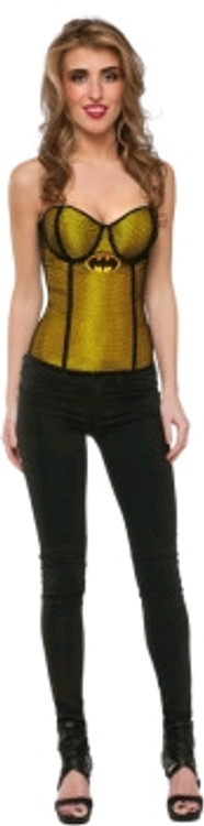 Batgirl Fishnet Overlay Corset Womens Costume