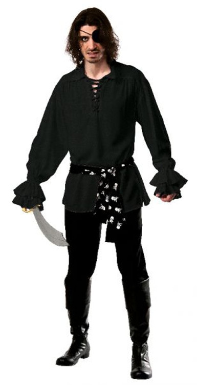 Pirate Shirt Black Cotton