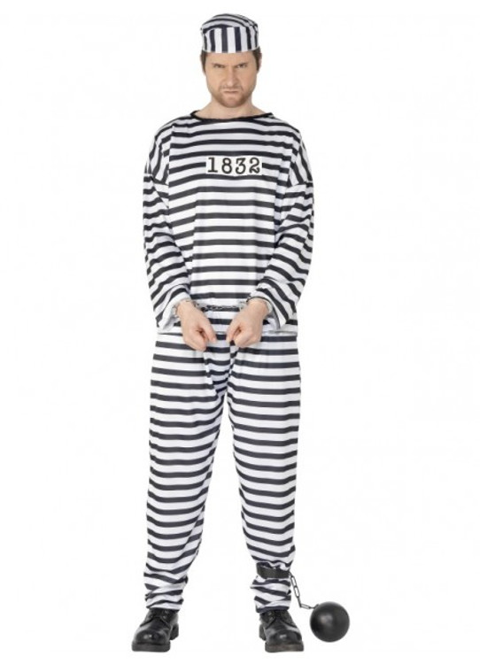 Prisoner Convict Mens Costume