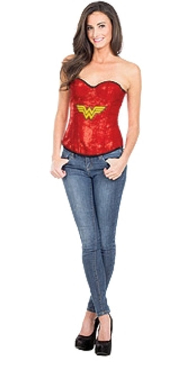 Wonder Woman Sequin Adult Corset