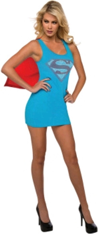 Supergirl Rhinestone Tank Dress