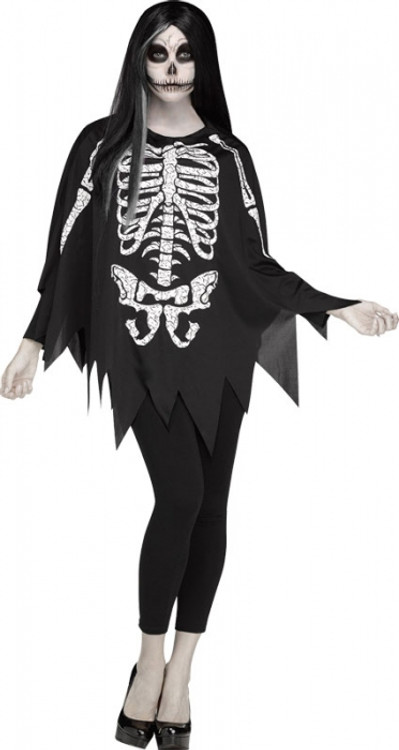 Skeleton Adult Poncho