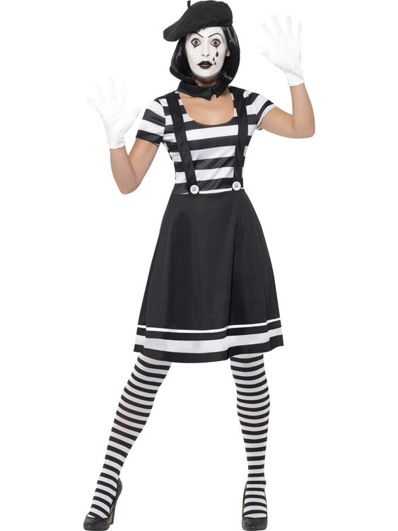 Mime Artist Womens Costume