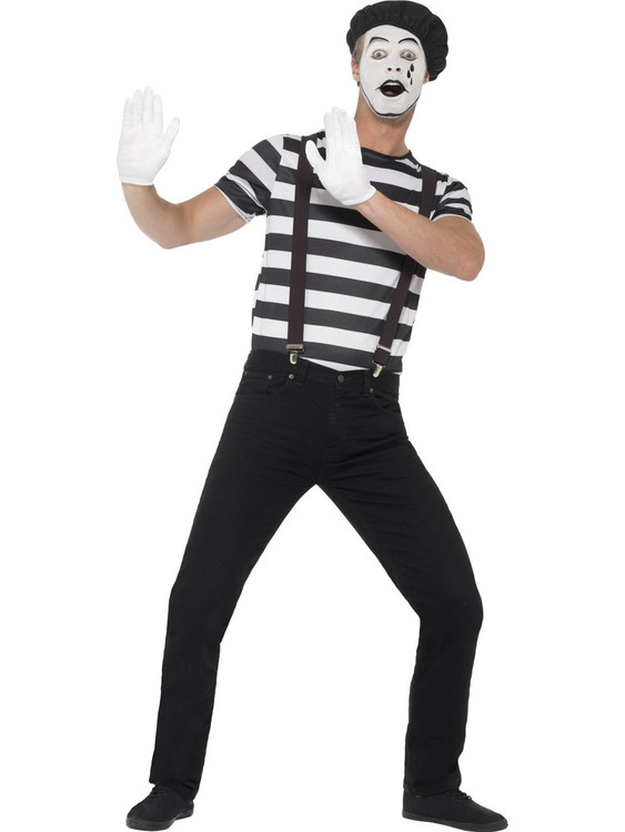 Mime Artist Mens Costume