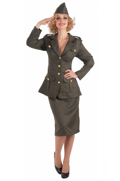 1940's WWII Army Girl Costume