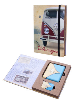 VW Campervan Lighter & Cigarette Case Blue Gift Set VW Campervan Lighter & Cigarette Case Blue Gift Set