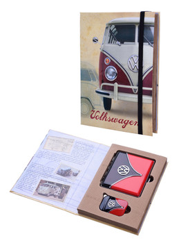 VW Campervan Lighter & Cigarette Case Black & Red Gift Set VW Campervan Lighter & Cigarette Case Black & Red Gift Set