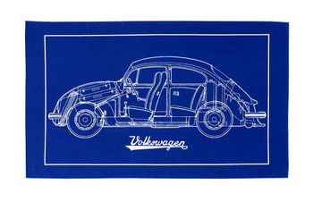 Volkswagen Beetle Blueprint Tea Towel Volkswagen Beetle Blueprint Tea Towel
