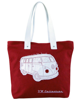 VW Campervan Red Canvas Shopper Bag VW Campervan Red Canvas Shopper Bag