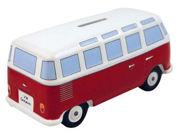 VW T1 Classic Red Campervan Money Box VW T1 Classic Red Campervan Money Box