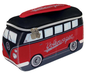 VW Black & Red Campervan Universal Neoprene Wash Bag VW Black & Red Campervan Universal Neoprene Wash Bag