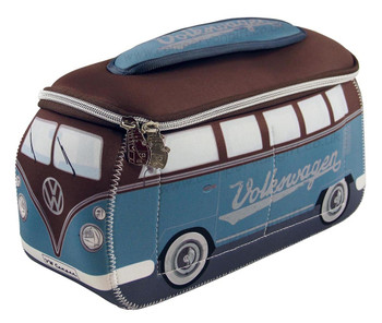 VW Brown & Petrol Blue Campervan Universal Neoprene Wash Bag VW Brown & Petrol Blue Campervan Universal Neoprene Wash Bag