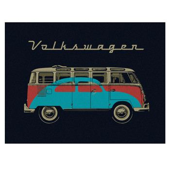 Volkswagen Bus & Bug Campervan Fleece Throw Blanket Volkswagen Bus & Bug Campervan Fleece Throw Blanket