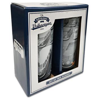 VW Campervan Highball Drinks Glasses Set VW Campervan Highball Drinks Glasses Set