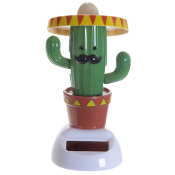 Solar Powered Dancing Cactus With Sombaro Solar Powered Dancing Cactus With Sombaro