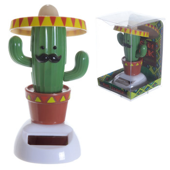 Solar Powered Dancing Cactus With Sombaro Solar Powered Dancing Cactus With Sombaro