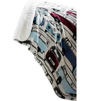 Volkswagen Catch The Waves Campervan Fleece Throw Blanket Volkswagen Catch The Waves Campervan Fleece Throw Blanket