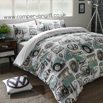 Volkswagen VW Roundel Logo Campervan Cushion - Matching Duvet Set also available. Volkswagen VW Roundel Logo Campervan Cushion - Matching Duvet Set also available.