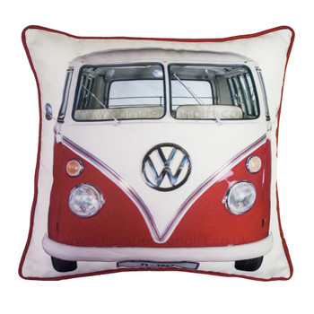 Volkswagen Red Retro T1 Campervan Cushion Volkswagen Red Retro T1 Campervan Cushion