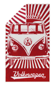 Volkswagen Red Campervan Beach Towel Volkswagen Red Campervan Beach Towel