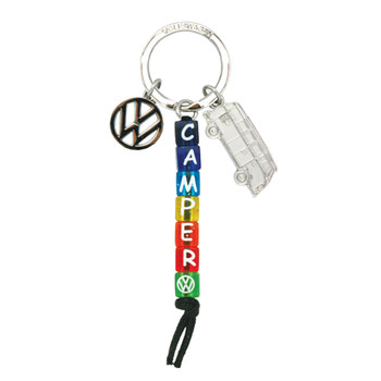 VW Campervan Cubed Charm Keyring VW Campervan Cubed Charm Keyring
