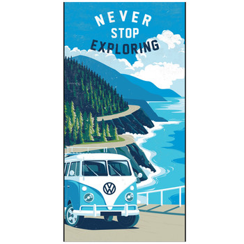 Volkswagen Campervan Exploring Beach Towel Volkswagen Campervan Exploring Beach Towel