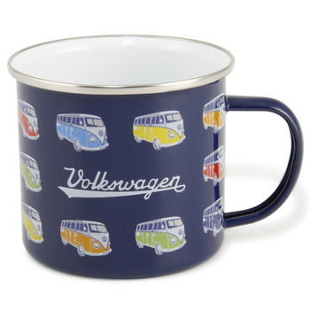 VW T1 Campervan Colours Navy Enamel Tin Mug VW T1 Campervan Colours Navy Enamel Tin Mug