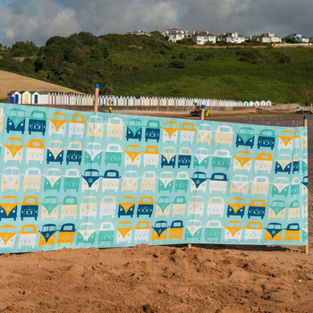 Volkswagen Campervan Blue Beach Windbreak Volkswagen Campervan Blue Beach Windbreak