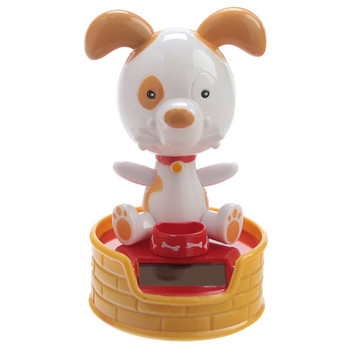 Solar Powered Dancing Dog with a Bowl Solar Powered Dancing Dog with a Bowl