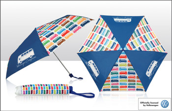VW Multi Coloured Collapsible Campervan Umbrella VW Multi Coloured Collapsible Campervan Umbrella