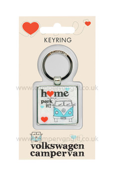 VW Campervan Home Is Where You Park It Keyring VW Campervan Home Is Where You Park It Keyring