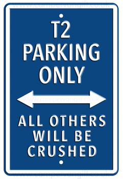 VW T2 Dark Blue Parking Only Metal Sign VW T2 Dark Blue Parking Only Metal Sign