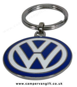 VW Logo Keyring - VW Blue Enamel Keyring Double Sided - LARGE 4cm VW Logo Keyring - VW Blue Enamel Keyring Double Sided - LARGE 4cm