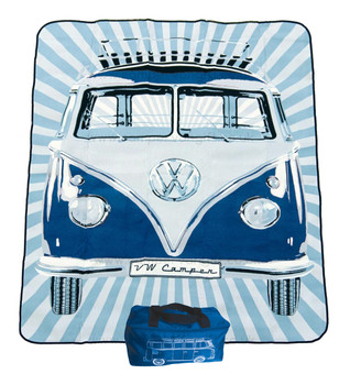 VW Campervan Picnic Blanket with Blue Camper Carry Case VW Campervan Picnic Blanket with Blue Camper Carry Case
