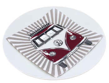 Volkswagen T1 Red & Blue Campervan Napkins Volkswagen T1 Red & Blue Campervan Napkins