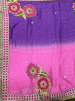 Saree George 48 (Pink/Lilac) Saree George 48 (Pink/Lilac)