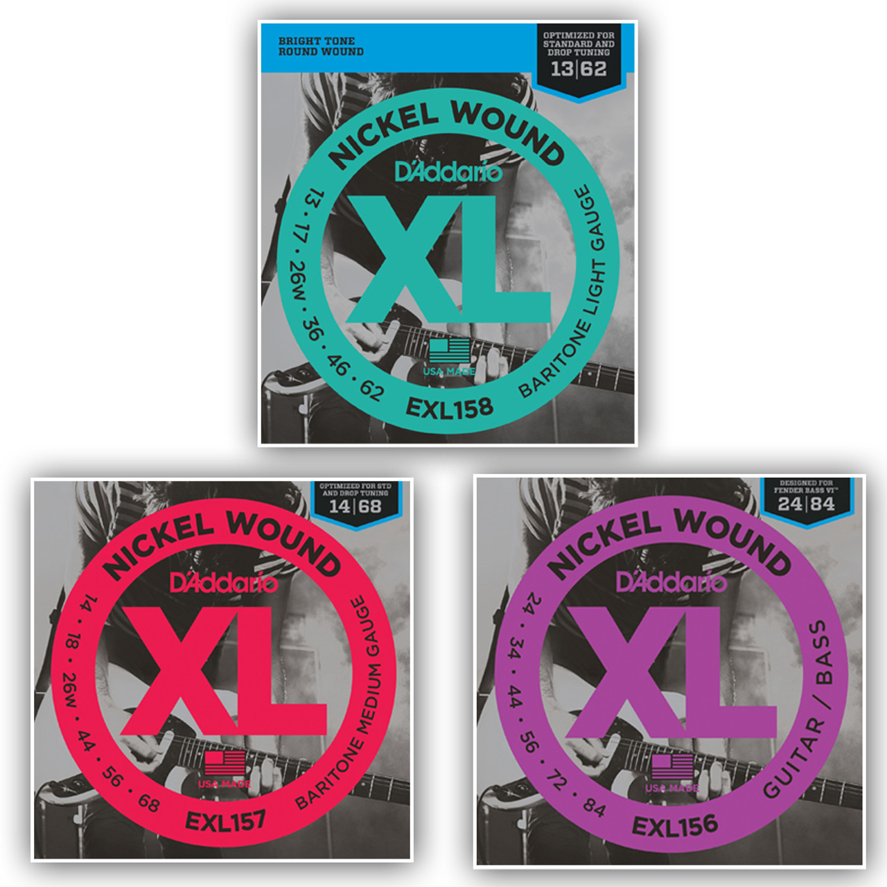 D'addario Baritone Strings for Electric Guitar. Ireland