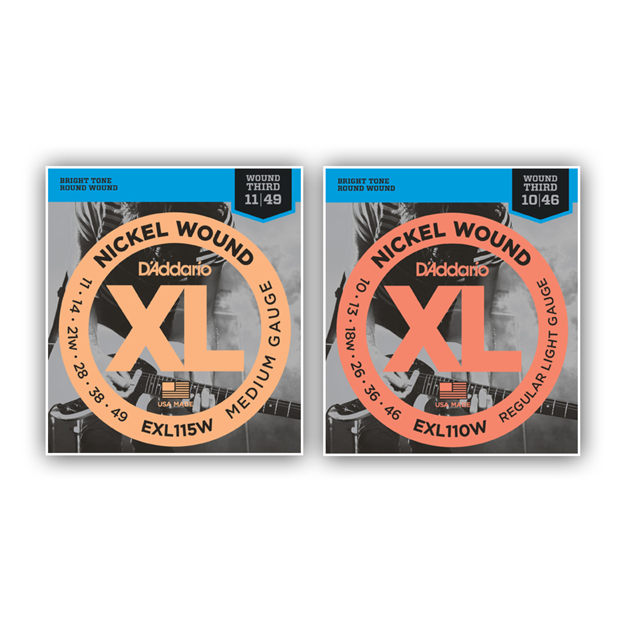 D'addario Wound Third Strings for Electric Guitar Strings