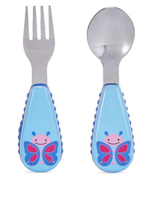 skip hop zootensils fork and spoon set owl skip hop zootensils fork and spoon set owl