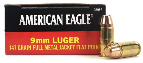 9mm 147 Grain FMJ Federal American Eagle AE9FP - 500 Rounds
FDAE9FP 9mm 147 Grain FMJ Federal American Eagle AE9FP - 500 Rounds
FDAE9FP
