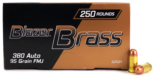 380 acp 95 grain full metal jacket cci blazer brass for sale in